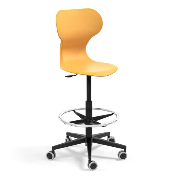 Counterstuhl-Bürostuhl und Empfangsstuhl Miato in der Farbe Orange