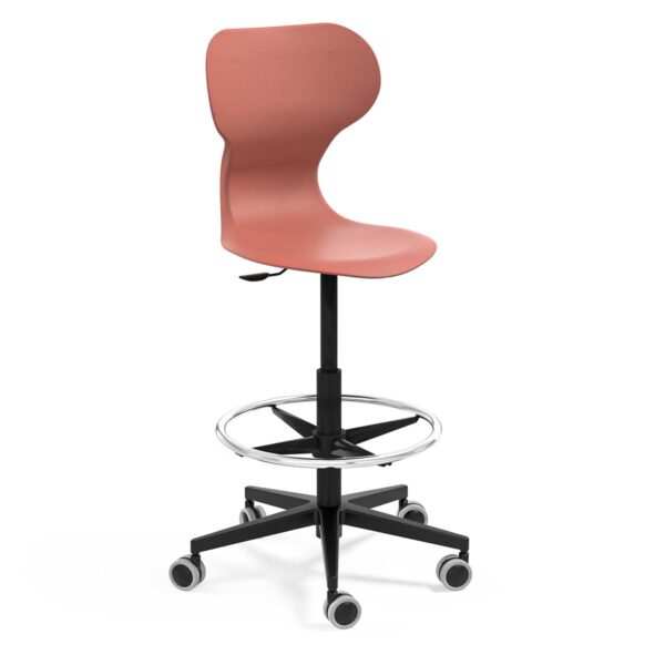 Counterstuhl-Bürostuhl und Empfangsstuhl Miato in der Farbe Rot