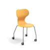 Vierbein Stuhl mit Rollen Miato in der Farbe Orange