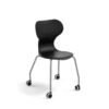 Vierbein Stuhl mit Rollen Miato in der Farbe Schwarz