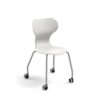 Vierbein Stuhl mit Rollen Miato in der Farbe Weiß