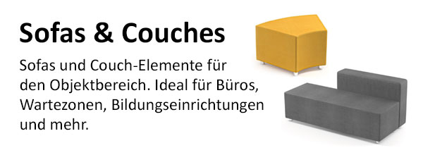 Hochwertige Sofas und Couch-Elemente für den Objektbereich. Ideal für Büros, Wartezonen und mehr. Jetzt entdecken!